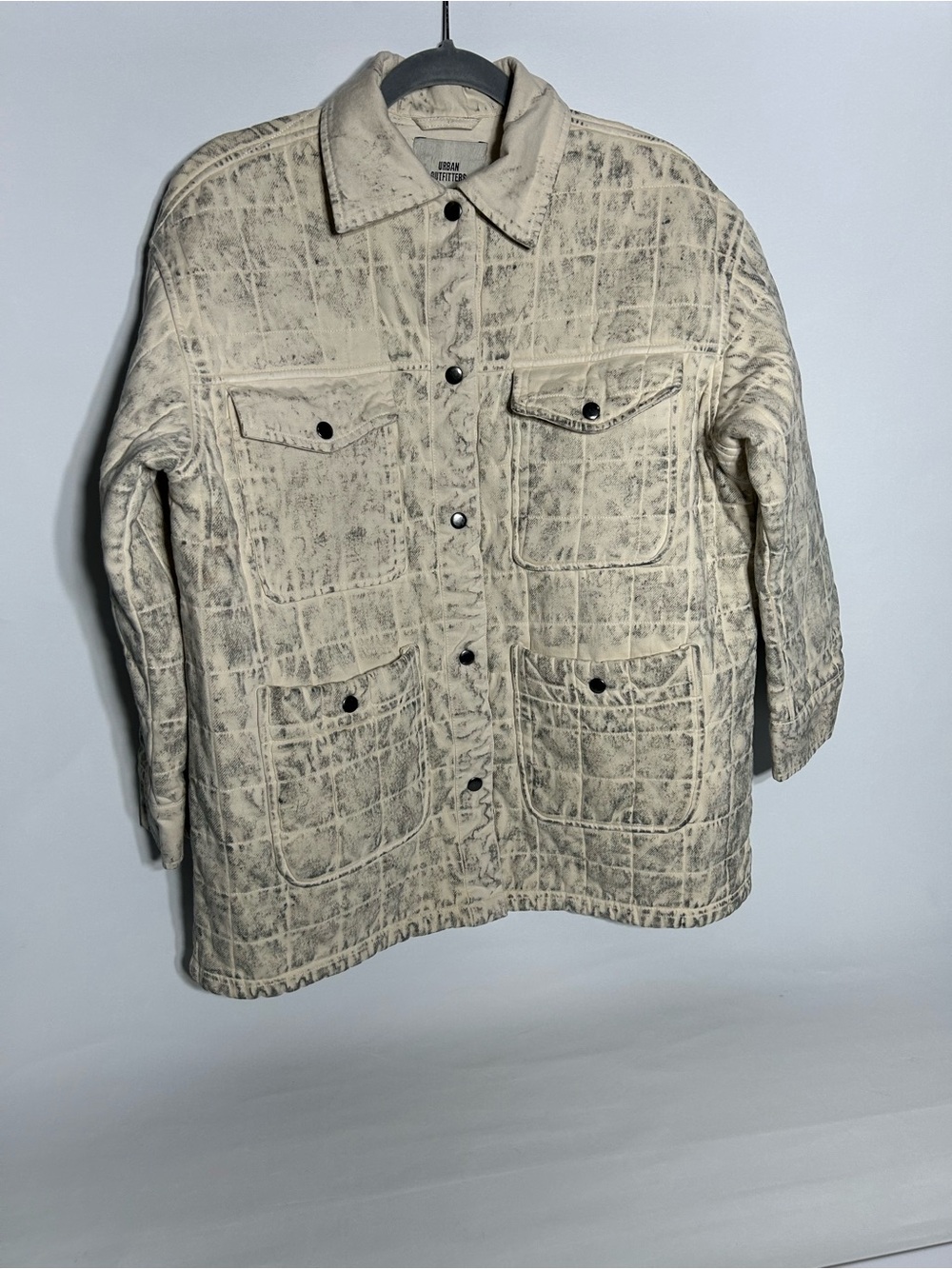 Urban Outfitters Cream Quilted Field Jacket